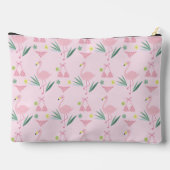 Pochette À Accessoires Flamant rose fille mignonne et Monogramme rose bik (Verso)