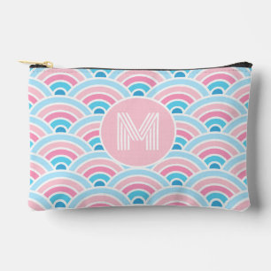 Pochette À Accessoires Flamingo Rouge Rose Clair Géométrique Vagues Motif