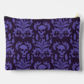 Pochette À Accessoires Flamme crânienne Damas dans les tons moody violet (Verso)