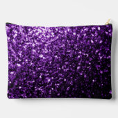 Pochette À Accessoires Flamme de parties scintillant violet foncé (Verso)