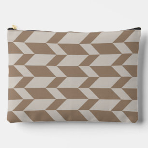 Pochette À Accessoires Flèche à deux tons en gras Chevron Boutons neutres