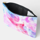 Pochette À Accessoires Flèches Abstraites bleu, rose et violet (Ouvrir)