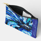 Pochette À Accessoires Fleur bleue (Ouvrir)
