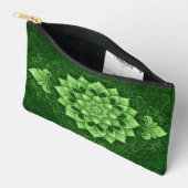 Pochette À Accessoires Fleur Boho Green Mandala (Ouvrir)