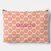 Pochette À Accessoires Fleur Botanique Rose Et Jaune (Verso)