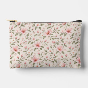 Pochette À Accessoires Fleur de cerisier rose tendre motif floral sans co
