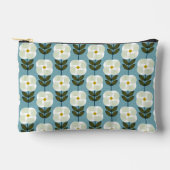 Pochette À Accessoires Fleur de glamour fraîche - blanc et bleu (Recto)