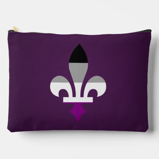 Pochette À Accessoires Fleur-de-lis de fierté de l'aséxualité (Recto)