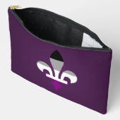 Pochette À Accessoires Fleur-de-lis de fierté de l'aséxualité (Ouvrir)