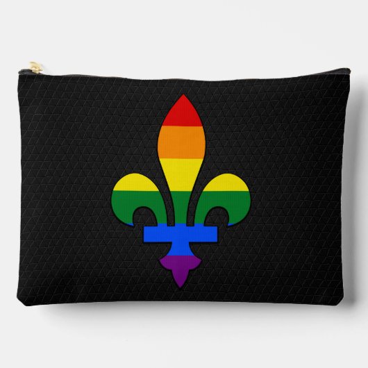 Pochette À Accessoires fleur-de-lis de fierté LGBT (Recto)