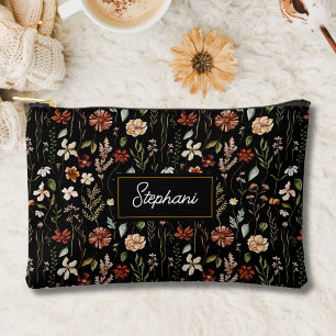 Pochette À Accessoires Fleur de Monogramme Aquarelle Vintage Floral