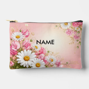 Pochette À Accessoires Fleur de naissance d'avril personnalisée Daisy et