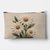 Pochette À Accessoires Fleur de Pâquerette Brodée (Verso)