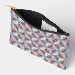 Pochette À Accessoires Fleur de printemps - rose, bleu et blanc
