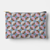 Pochette À Accessoires Fleur de printemps - rose, bleu et blanc (Recto)