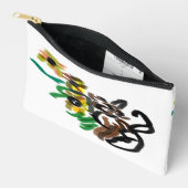 Pochette À Accessoires Fleur de soleil de chat (Ouvrir)