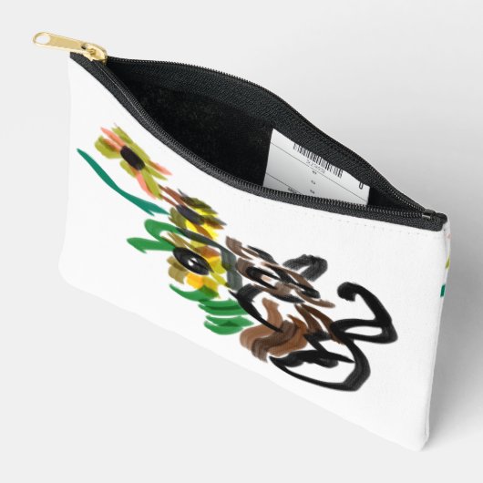 Pochette À Accessoires Fleur de soleil de chat (Ouvrir)