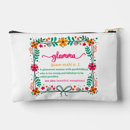 Pochette À Accessoires Fleur Frame Grandma Grand-mère Définition (Verso)