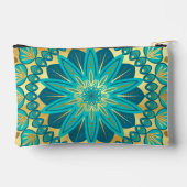 Pochette À Accessoires Fleur Mandala Bleu Or (Verso)