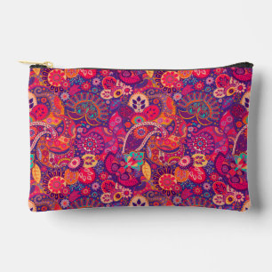 Pochette À Accessoires Fleur noire : Motif de jardin rose artistique