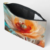Pochette À Accessoires Fleur orange délicate (Ouvrir)