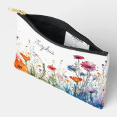 Pochette À Accessoires Fleur sauvage Aquarelle Florale Nom du modèle (Ouvrir)