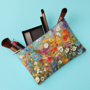 Pochette À Accessoires Fleur sauvage coloré cosmétique ou