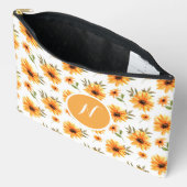 Pochette À Accessoires Fleur sauvage de tournesol Boho personnalisé (Ouvrir)