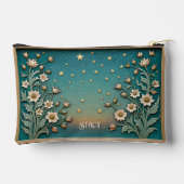 Pochette À Accessoires Fleur sauvage lunatique Soirée Turquoise Prism Mon (Verso)