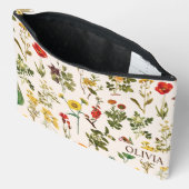 Pochette À Accessoires Fleur sauvage vintage (Ouvrir)