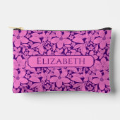 Pochette À Accessoires Fleur tropicale monochrome violette (Recto)
