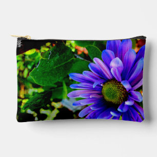 Pochette À Accessoires Fleur Violette Brillante