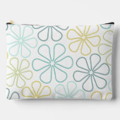 Pochette À Accessoires Fleurs Abstraites Teals Lime jaune Blanc (Recto)