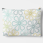 Pochette À Accessoires Fleurs Abstraites Teals Lime jaune Blanc (Verso)