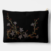 Pochette À Accessoires Fleurs Art Déco sur fond noir (Verso)