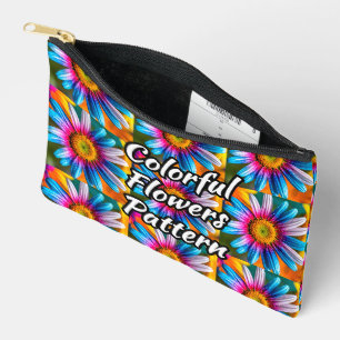 Pochette À Accessoires Fleurs colorées mignonnes Motif
