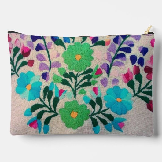 Pochette À Accessoires Fleurs colorées Motif (Verso)
