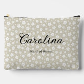 Pochette À Accessoires Fleurs Confetti Beige Bridesmaid (Recto)