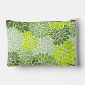 Pochette À Accessoires Fleurs Dahlia, Motif De Fleurs, Dahlia Verte (Verso)
