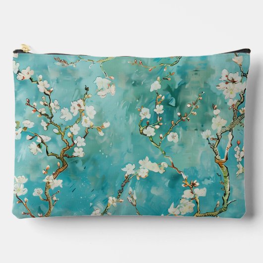 Pochette À Accessoires Fleurs d'amandes Bleu Vincent Van Gogh (Recto)