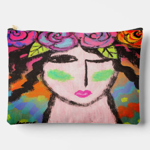 Pochette À Accessoires Fleurs dans ses cheveux Art Abstrait