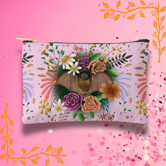 Pochette À Accessoires Fleurs de chauve-souris florales Botaniques