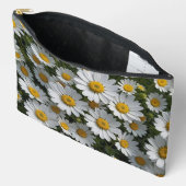 Pochette À Accessoires Fleurs de couvre-feu blanches (Ouvrir)