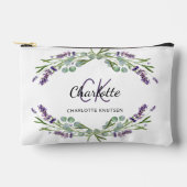 Pochette À Accessoires Fleurs de lavande nom de verdure monogramme (Recto)