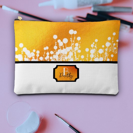 Pochette À Accessoires Fleurs de magie jaune