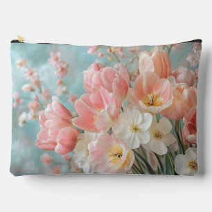 Pochette À Accessoires Fleurs de printemps pastel doux Design Flore délic
