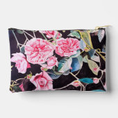 Pochette À Accessoires Fleurs de rose chou rose motif aquarelle filles (Verso)