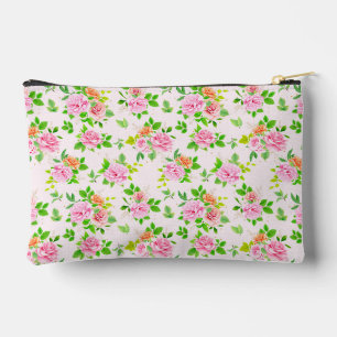 Pochette À Accessoires Fleurs de rose florales avec motif de feuilles-236