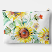 Pochette À Accessoires Fleurs de soleil aquarelles personnalisées (Verso)