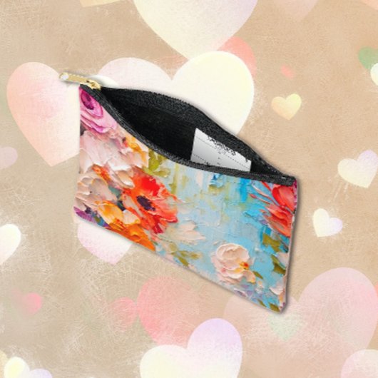 Pochette À Accessoires Fleurs d'été texturées